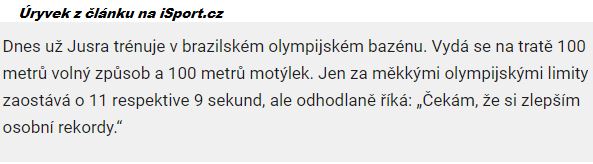 Úryvek z článku na iSport.cz