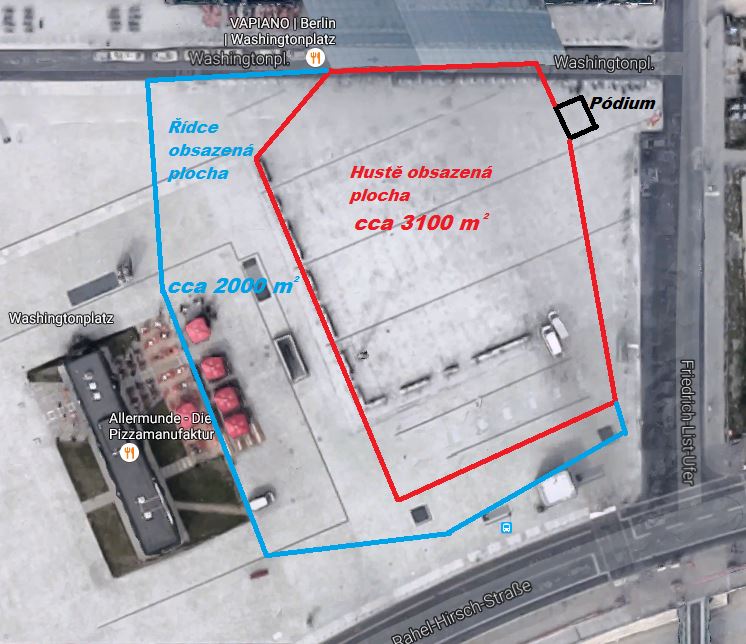 mapa demonstrace Berlín 30.7.2016