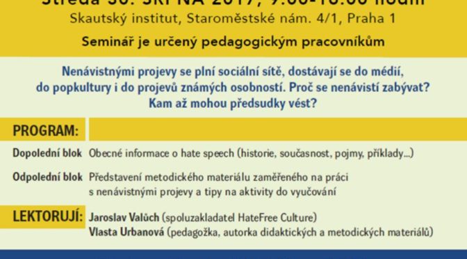 Na skautské půdě se odehraje multikulturní agitka od HateFree a MKC